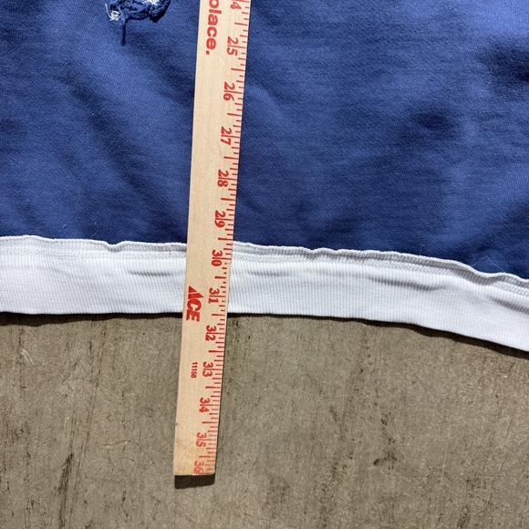 We The Free Polo Shirt Womens Large Red White Blue Lace Colorblock Patriotic - Picture 4 of 4